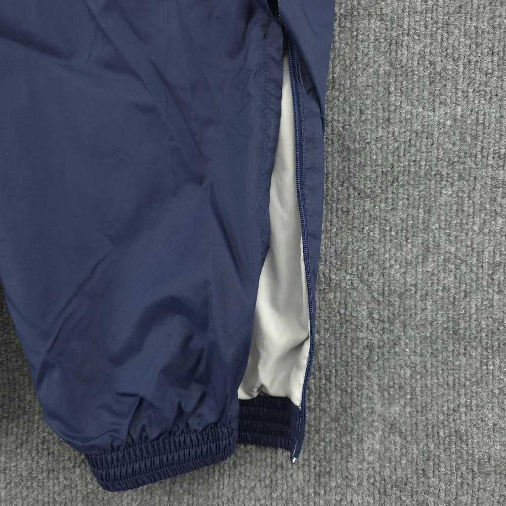 VINTAGE Nike Track Pants Mens‎ Large Blue Lined Elastic Cuff Zip Leg Athletic